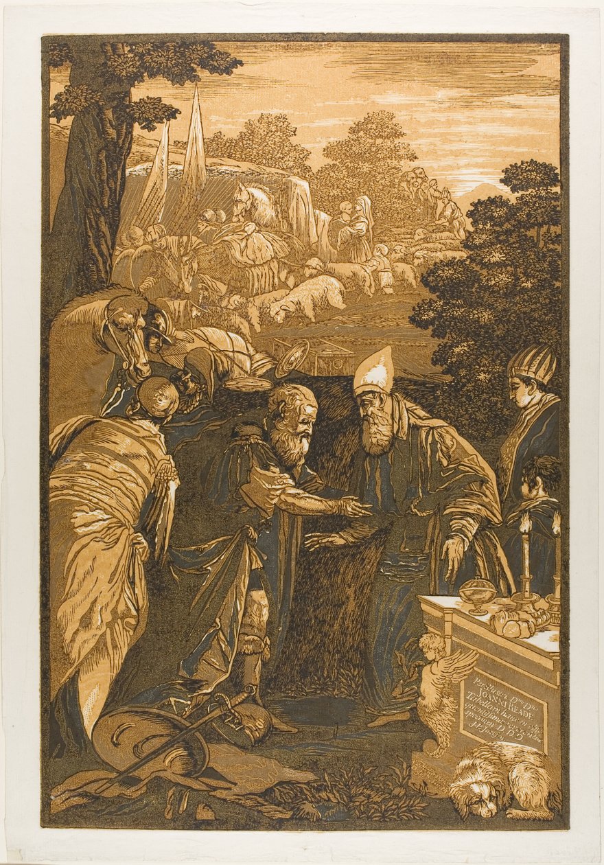 Melquisedeque abençoando Abraão, da Opera Selectoria de John Baptist Jackson