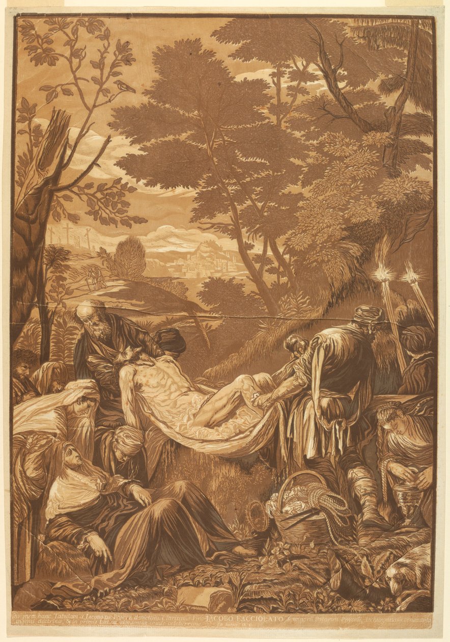 O Sepultamento, depois de Jacopo Bassano de John Baptist Jackson