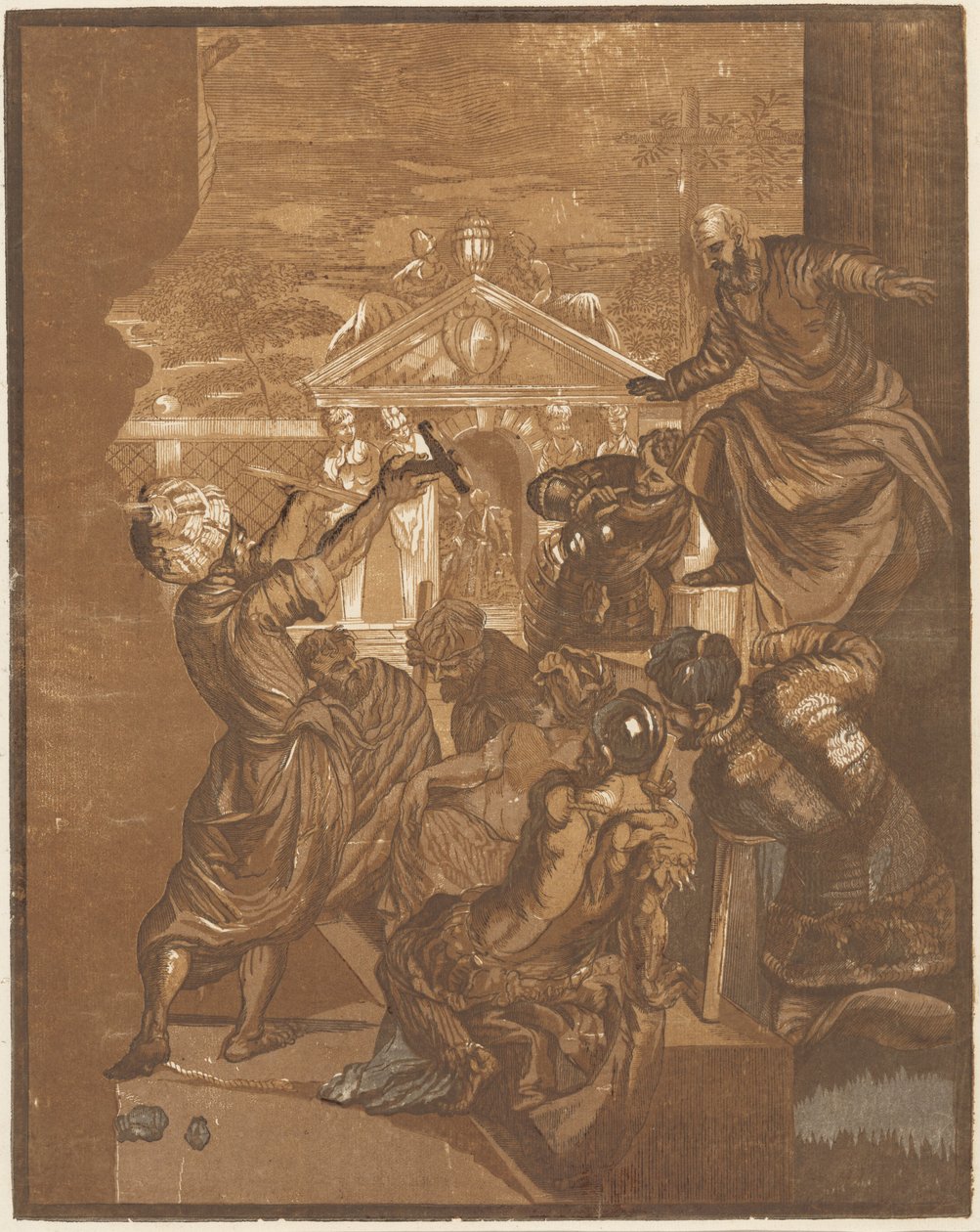 O Milagre de São Marcos (lado direito) de John Baptist Jackson after Jacopo Tintoretto