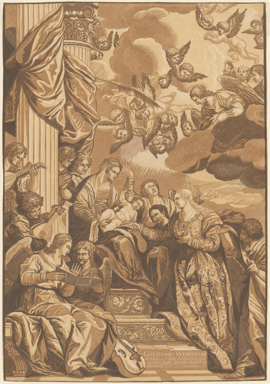 Casamento Místico de Santa Catarina de John Baptist Jackson, after Veronese