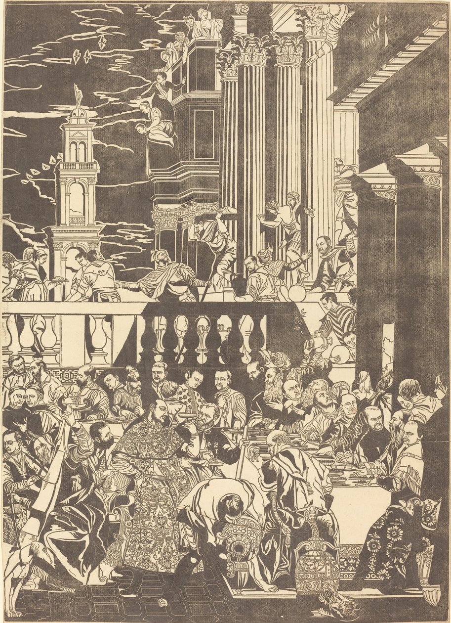 As Bodas de Caná [placa direita] de John Baptist Jackson after Veronese