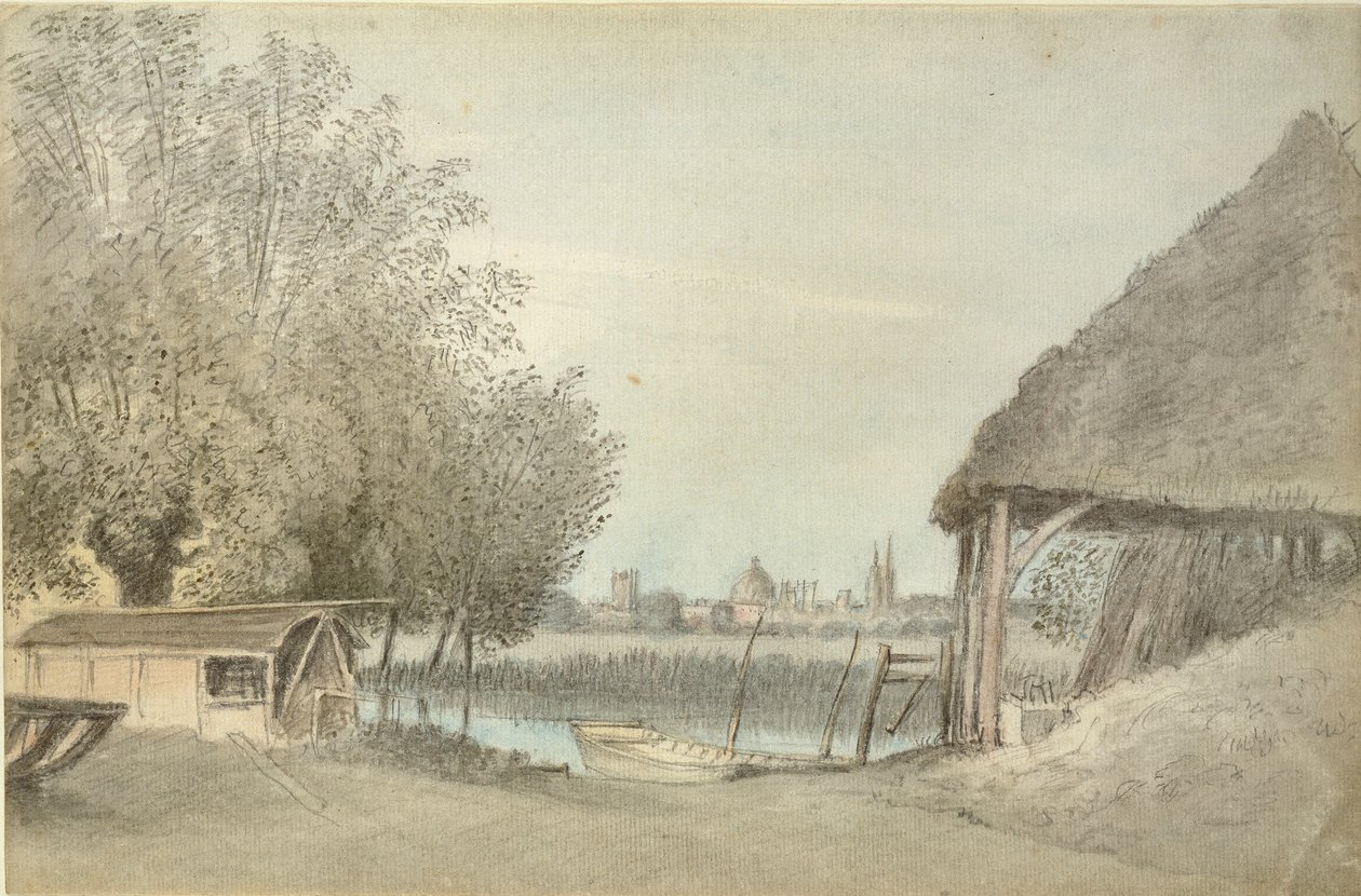 Ferry Hinksey, perto de Oxford, 15 de junho de 1789 de John Baptist Malchair