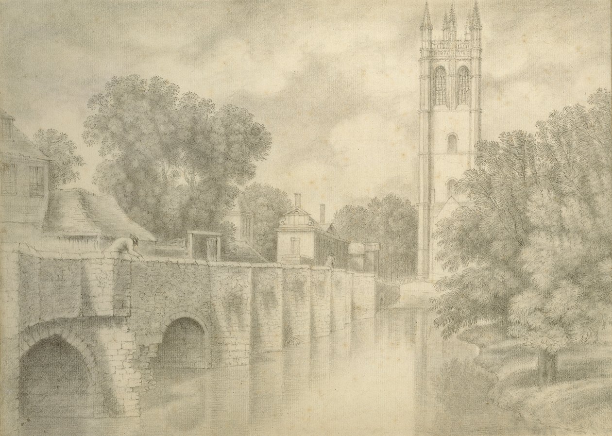 Ponte e Torre de Madalena, século XVIII de John Baptist Malchair