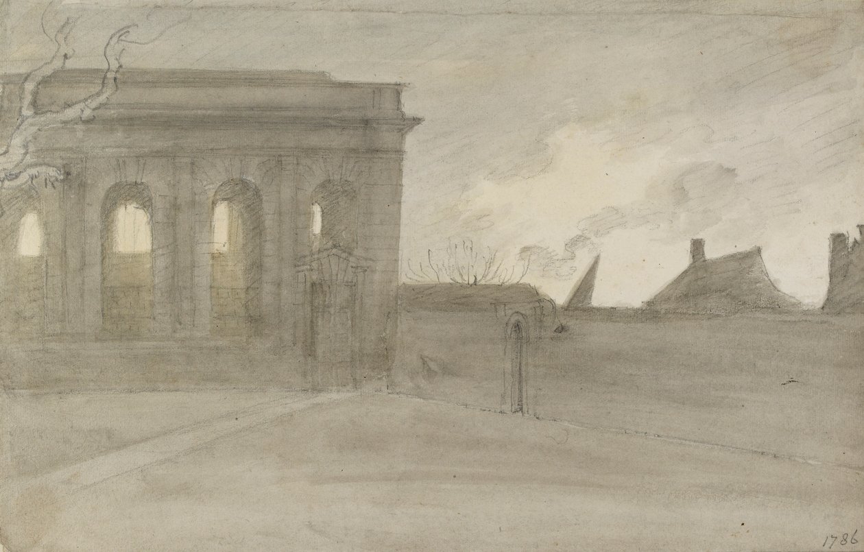 Colégio Pembroke. Oxon., 9 de Novembro de 1786 de John Baptist Malchair