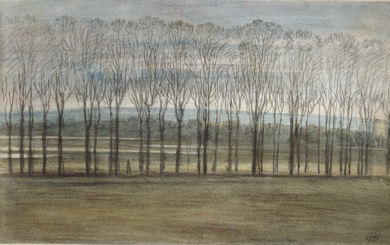 Vista do Merton College, 28 de Fevereiro de 1791 de John Baptist Malchair