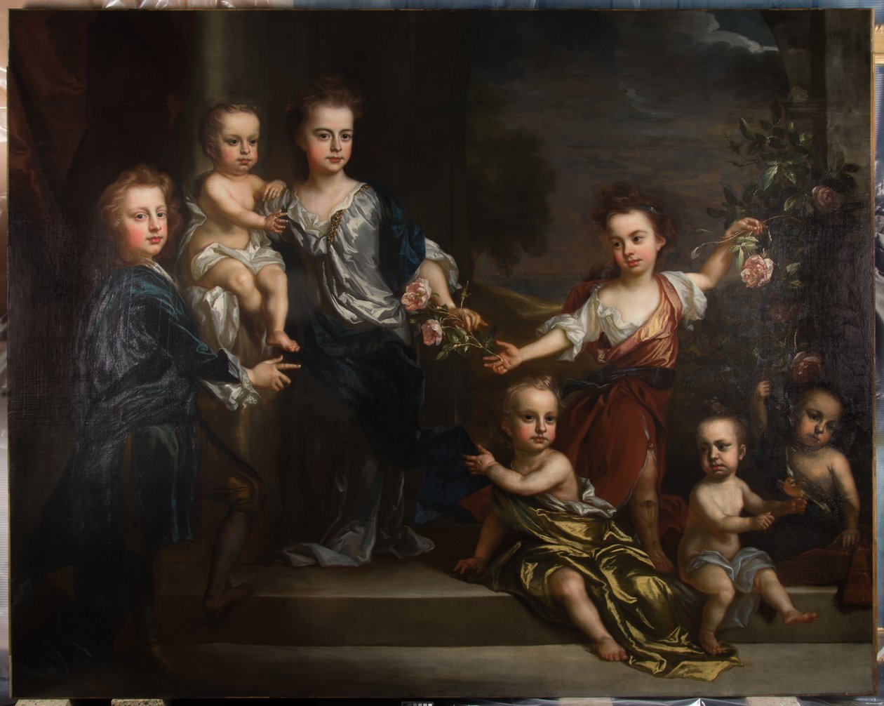 Retrato de sete dos filhos de Charles Seymour, 6º Duque de Somerset. de John Baptiste Closterman