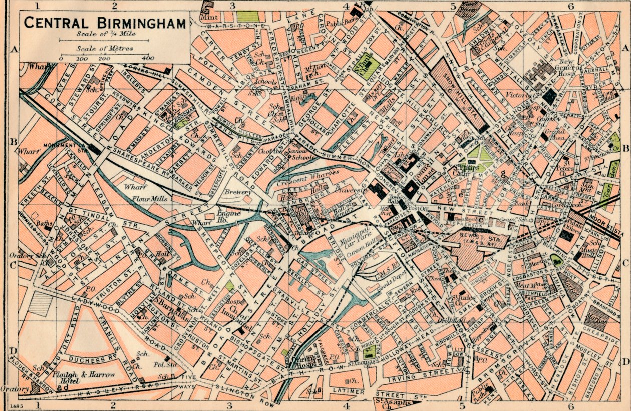 Birmingham central, século XX de John Bartholomew