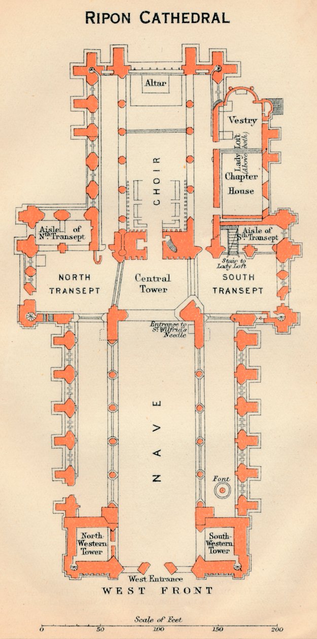 Catedral de Ripon, século XX de John Bartholomew