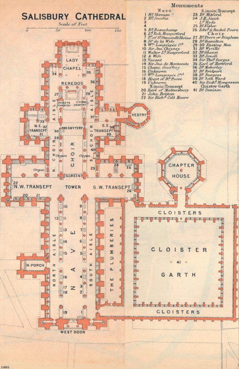 Catedral de Salisbury, século XX de John Bartholomew