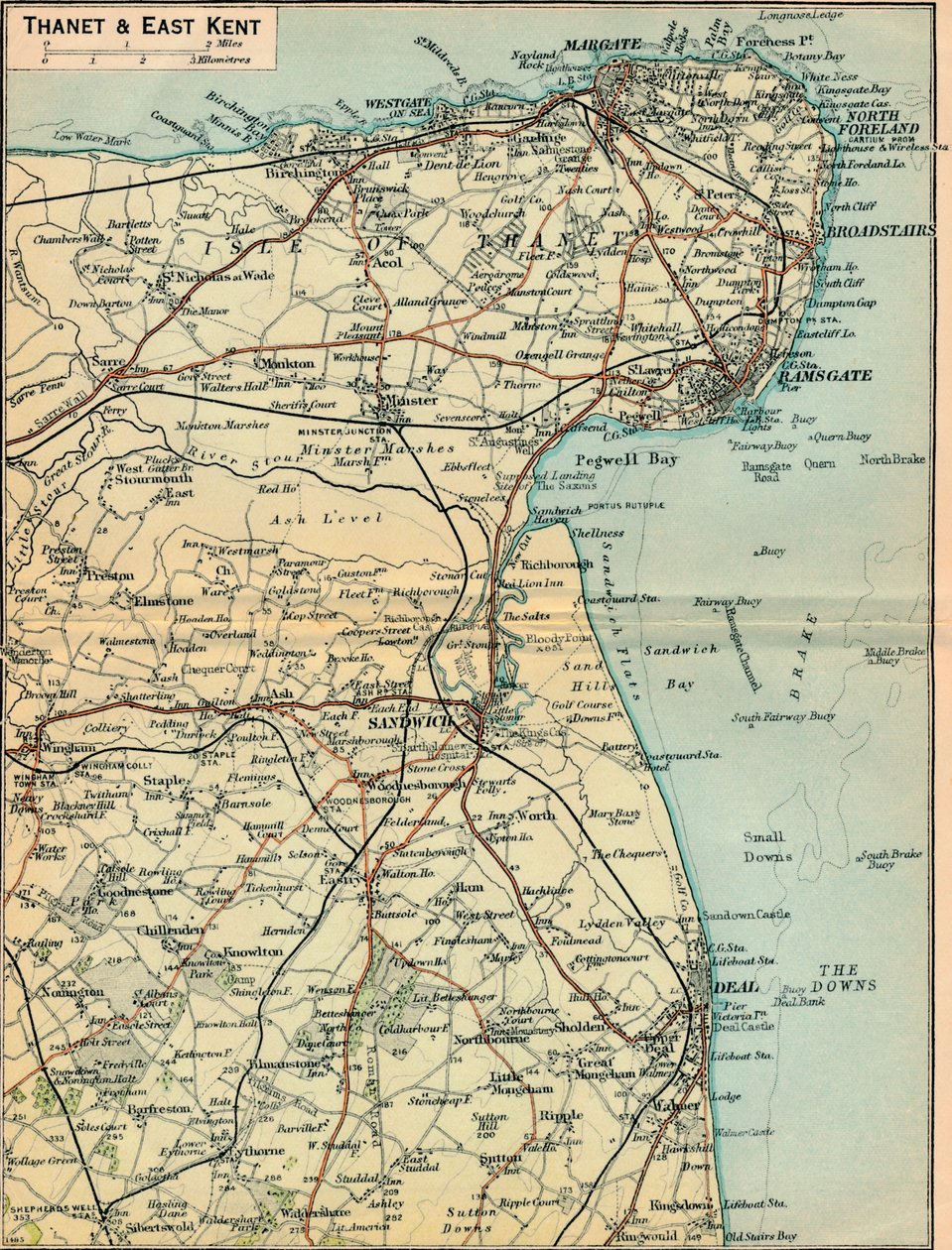 Thanet & Kent do leste, século XX de John Bartholomew