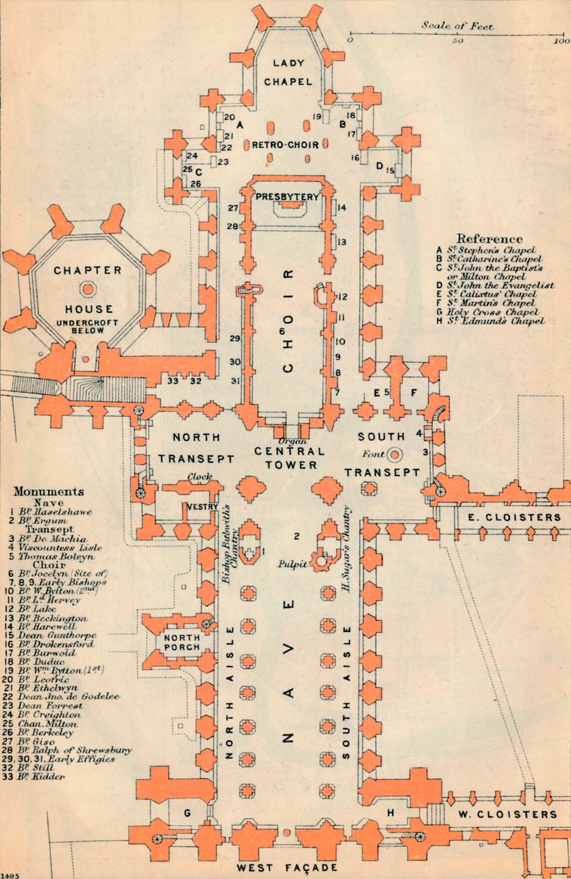 Catedral de Wells, século XX de John Bartholomew