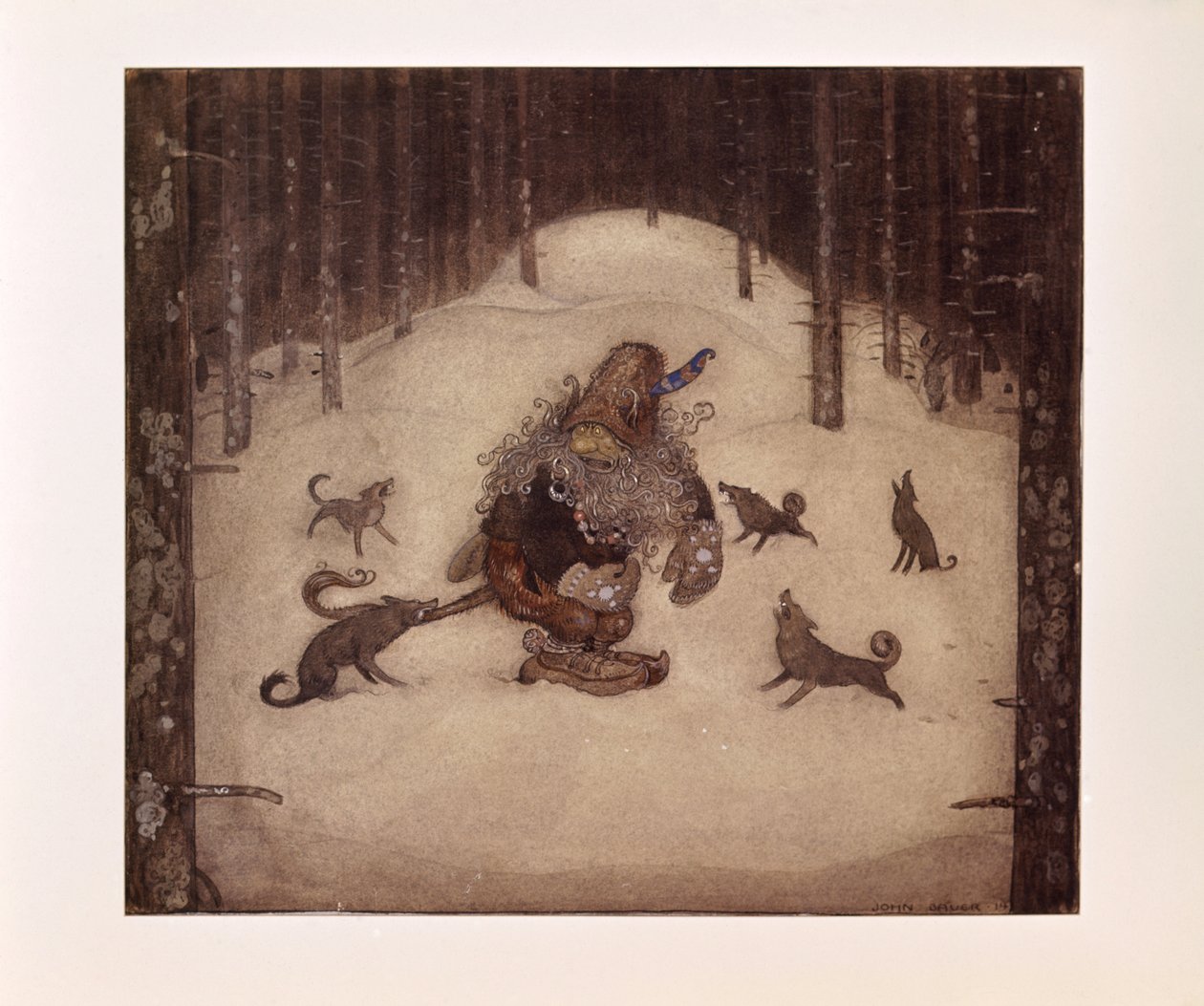 John Bauer, Troll e lobos de John Bauer