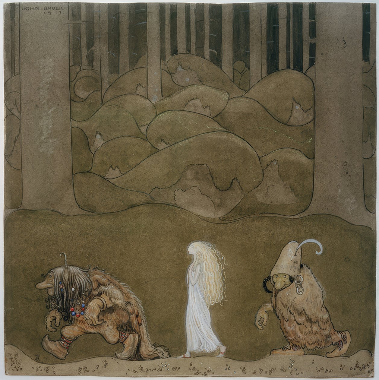 Princesa e trolls de John Bauer