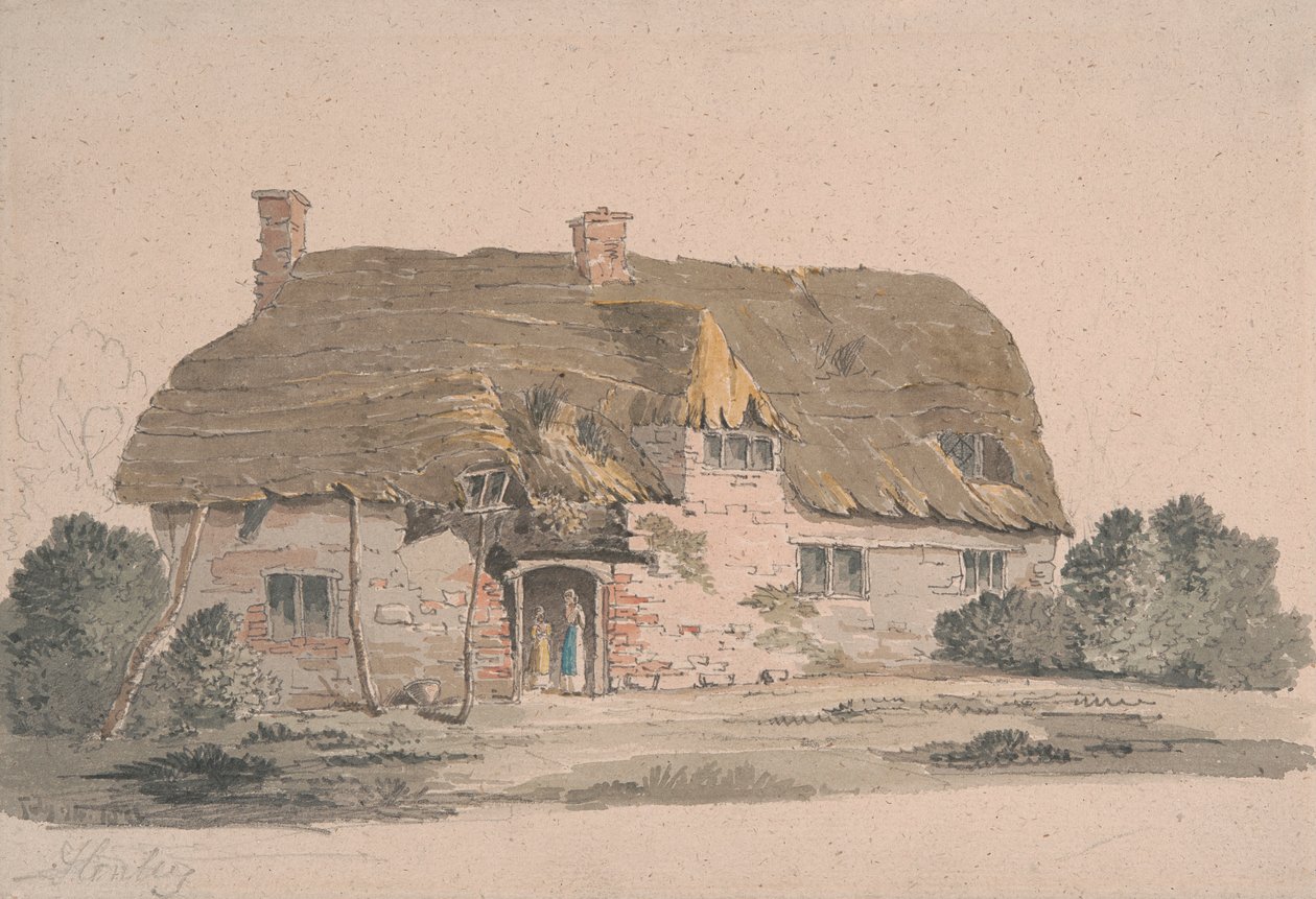 Cottage de colmo perto de Henley de John Baverstock Knight