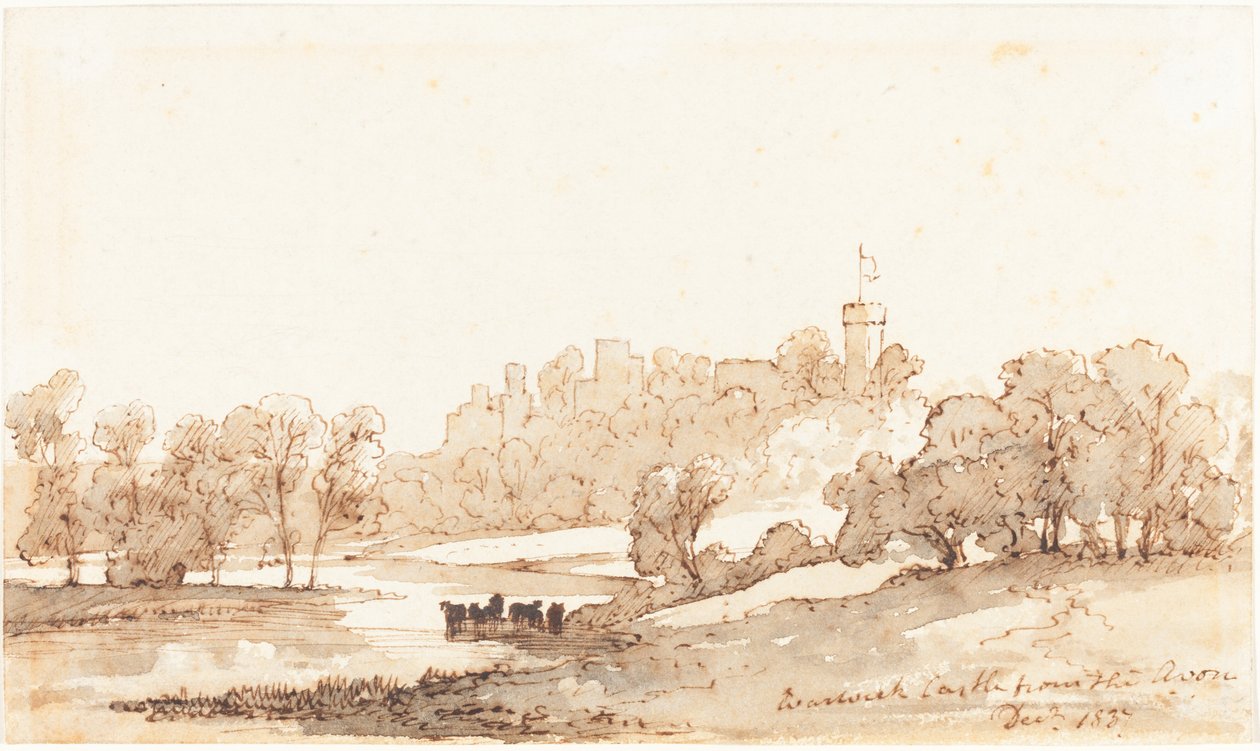 Castelo de Warwick da Avon de John Baverstock Knight