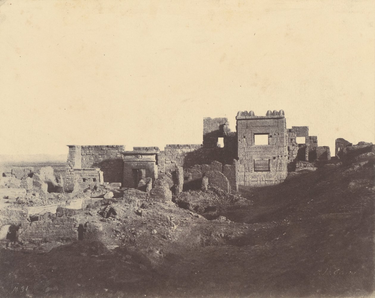 Medinet Habu. Vista tirada da entrada do Palácio de Ramses Méiamoun de John Beasly Greene