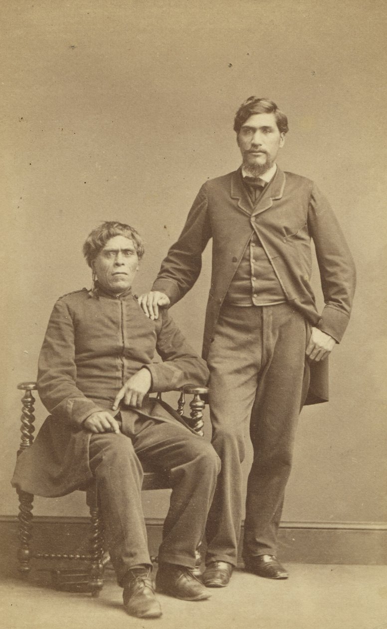 Wharepapa e Salomão Deus (Salomão, o Deus) c.1863 (impressão de albume) de John Beattie