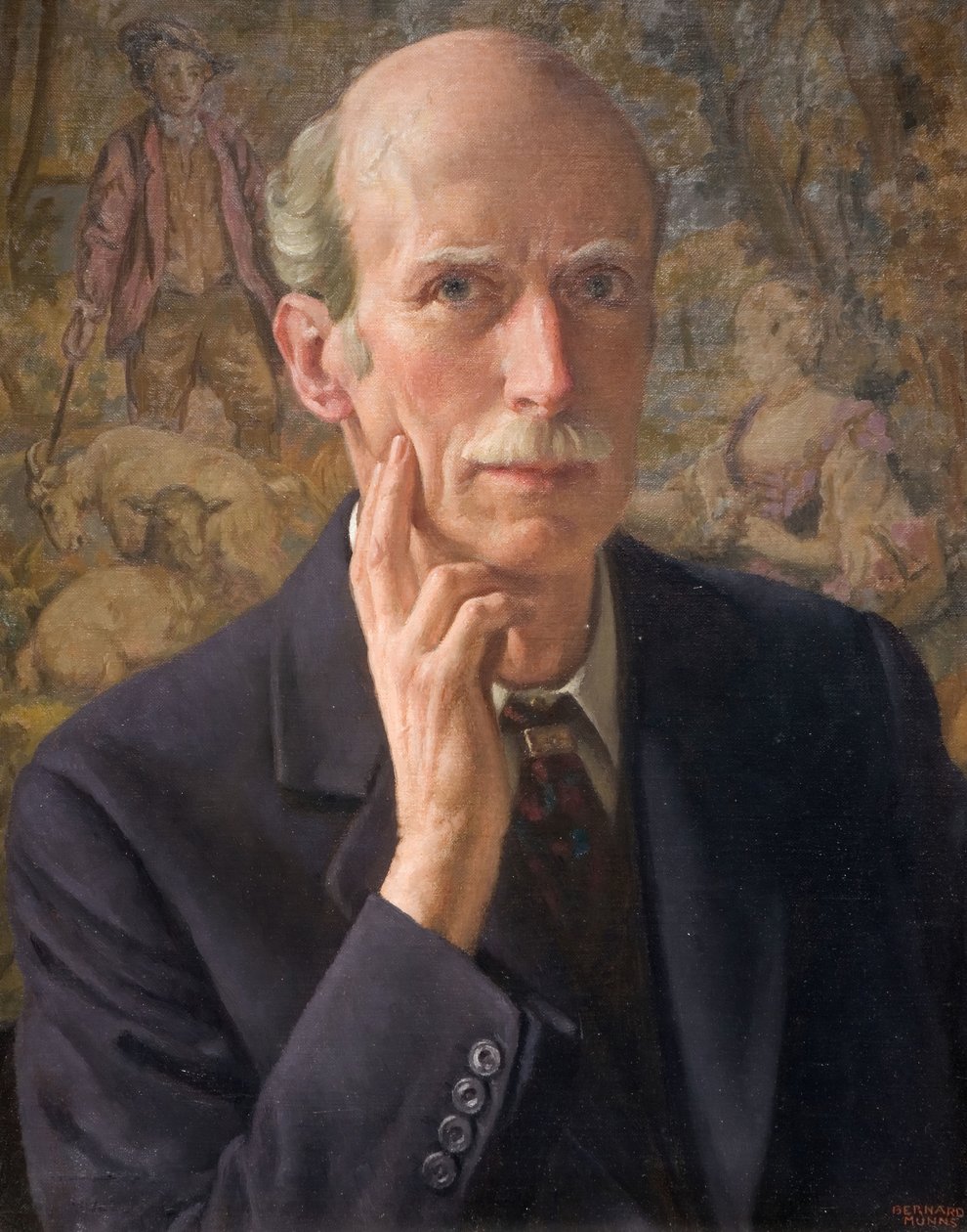Autorretrato, 1942. de John Bernard Munns