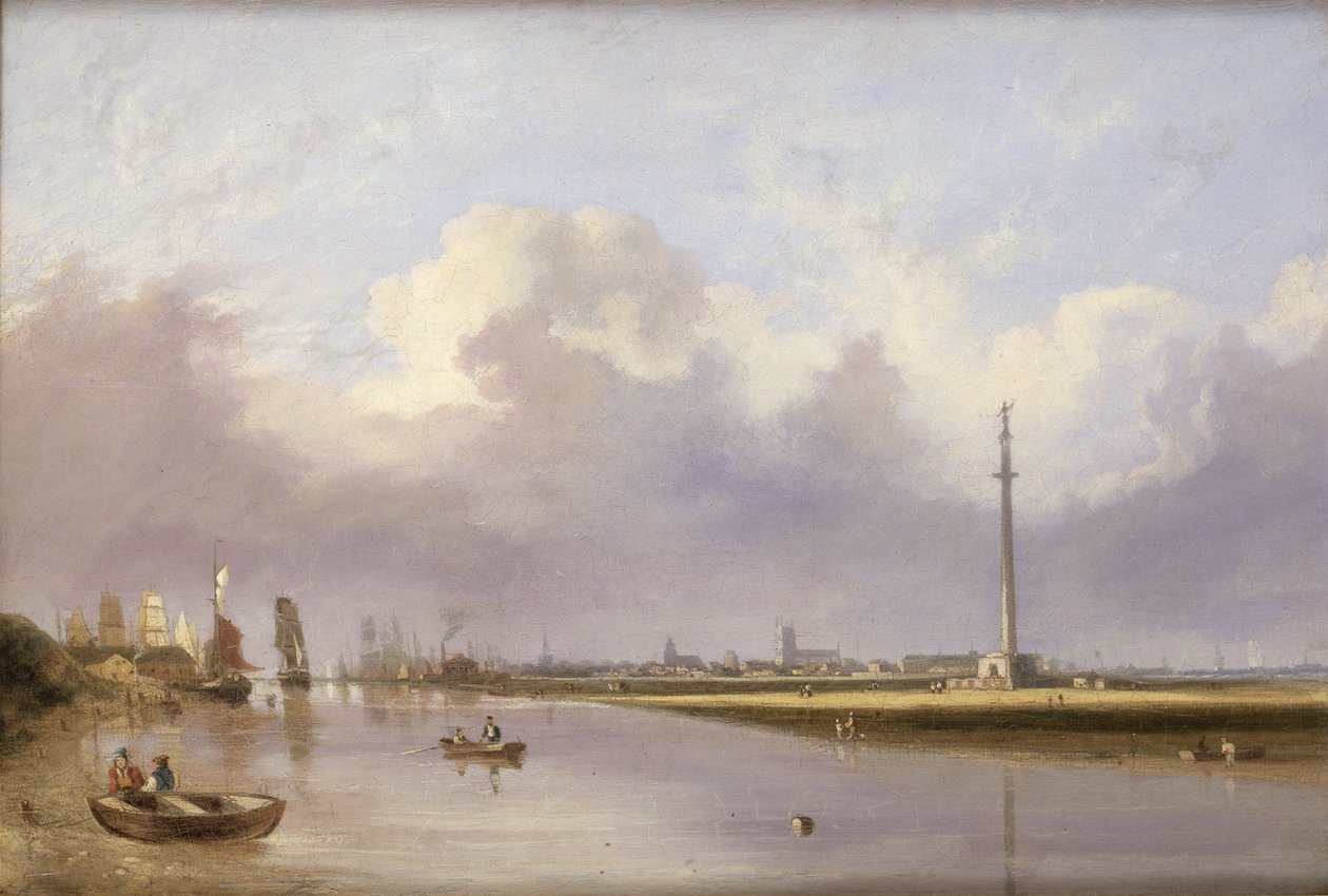 Vista de Yarmouth (óleo sobre tela) de John Berney Crome