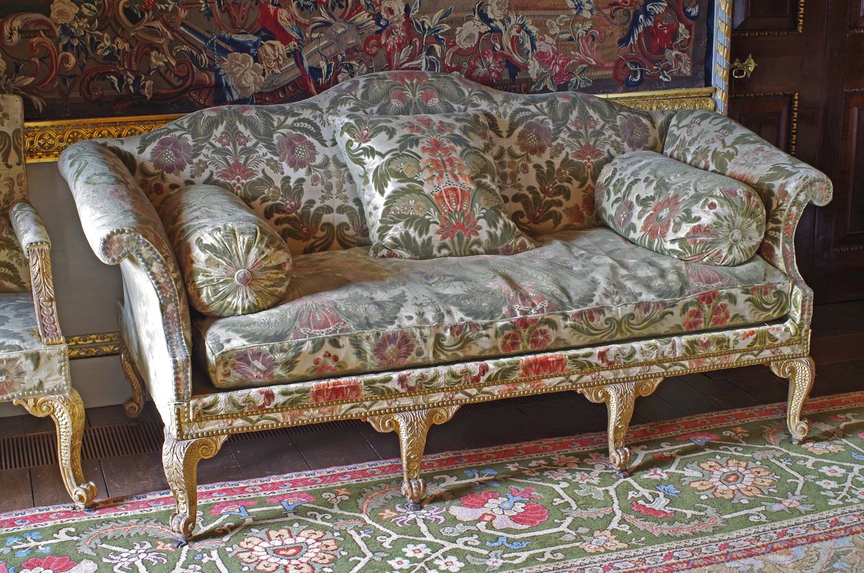 Um George III Giltwood Humpback soda-bedstead de John Bladwell