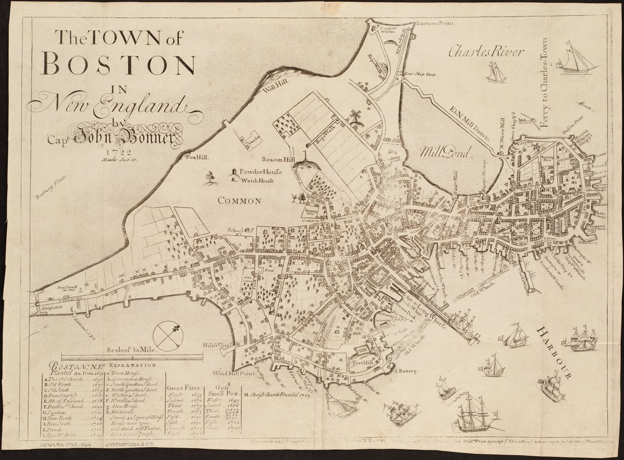 A cidade de Boston em Nova Inglaterra de John Bonner
