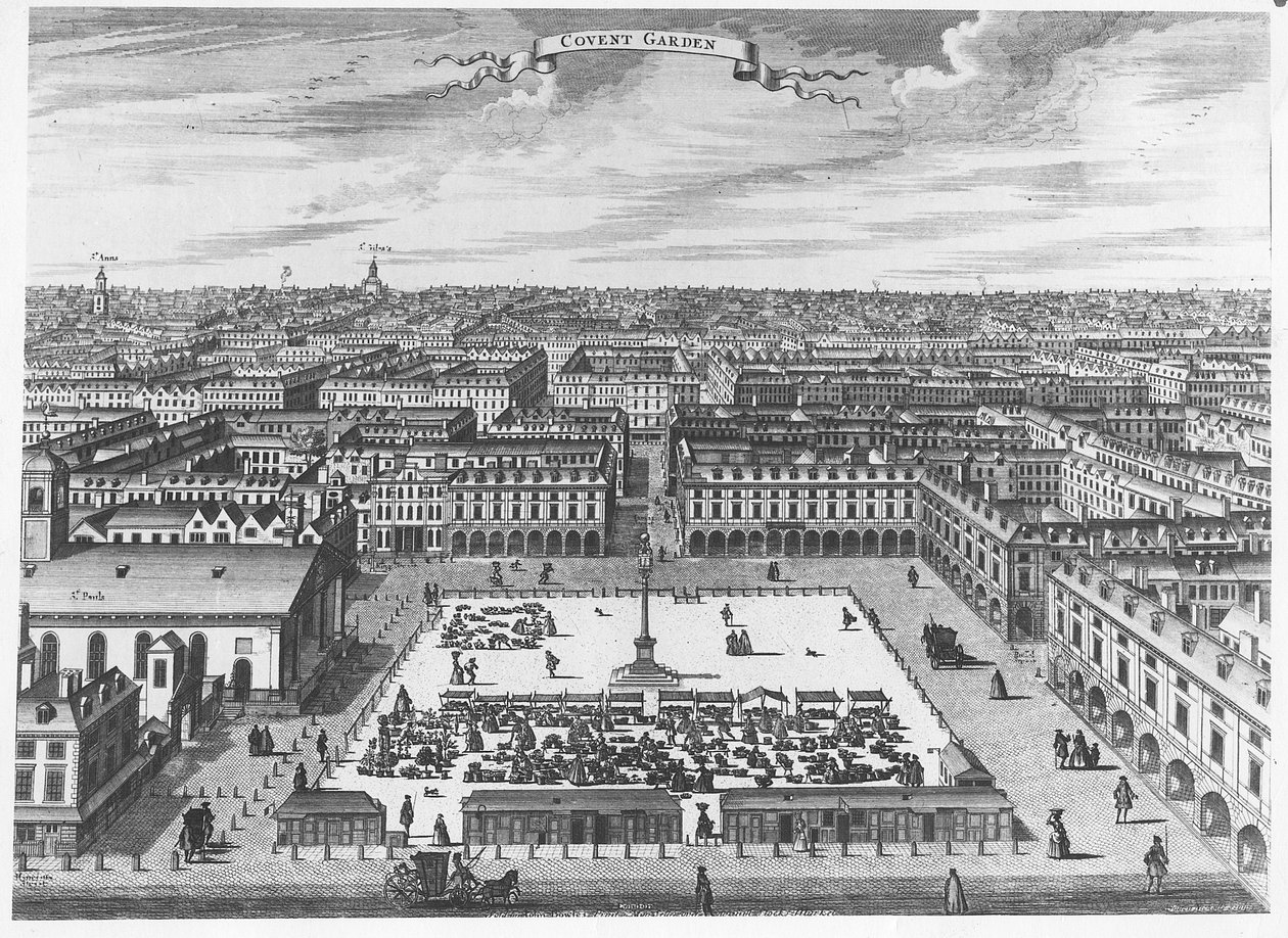 Covent Garden, c.1720 de John Bowles