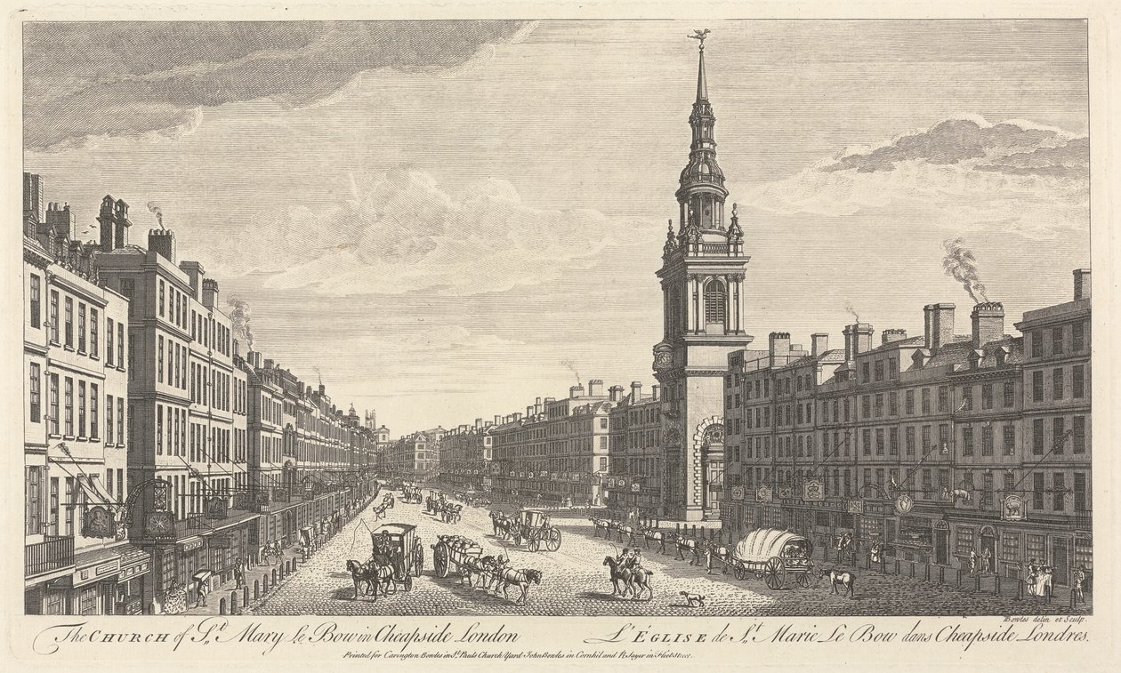 A Igreja de St. Mary le Bow em Cheapside London de John Bowles