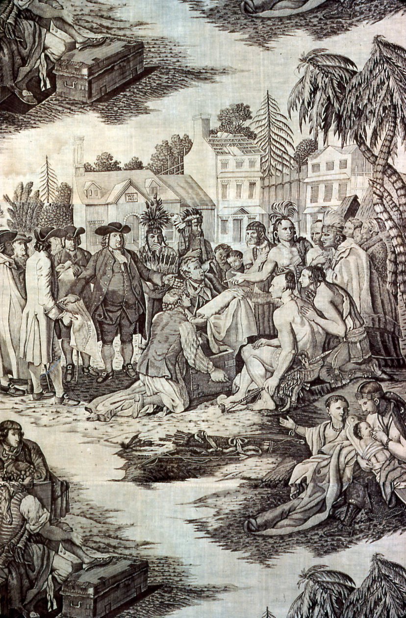 Tratado de William Penn com os índios (Tecido para mobiliário) de John Boydell