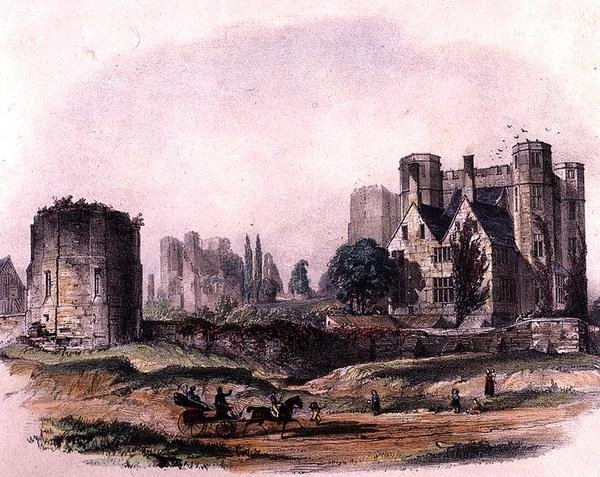Castelo Kenilworth (lápis de cor sobre papel) de John Brandard