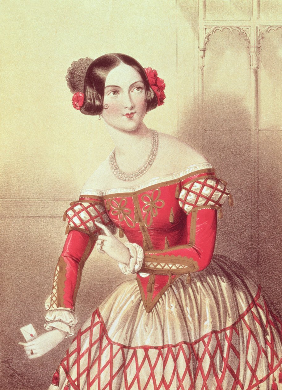 Madame Sontag como Rosina em "O Barbeiro de Sevilha", gravado pelo artista, 1849 de John Brandard