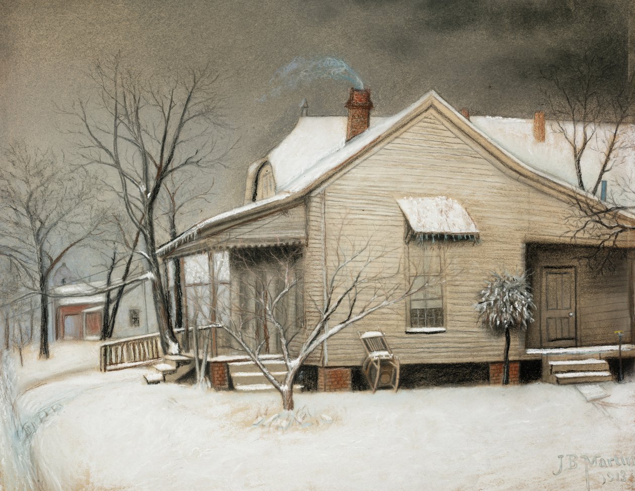 East Dallas House in Snow de John Breckinridge Martin