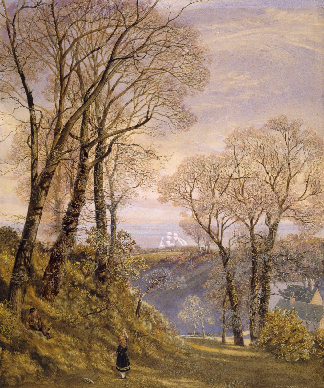 Fevereiro na Ilha de Wight, 1866 de John Brett