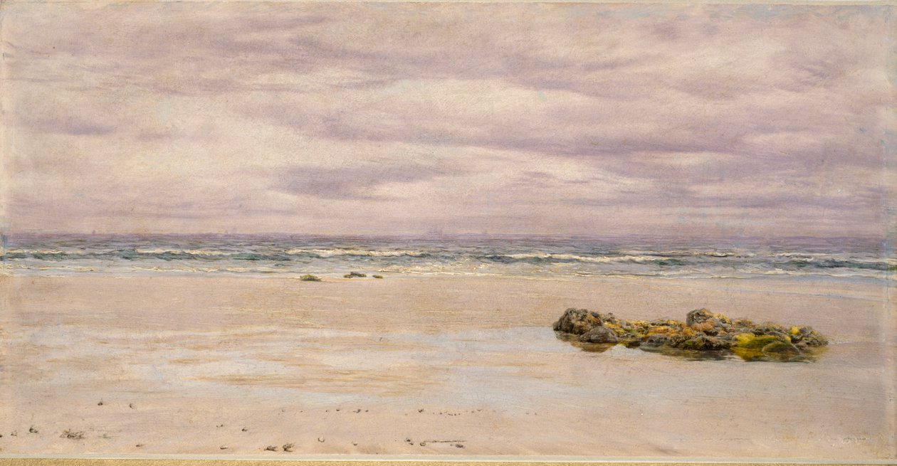 Kennack Sands, Cornualha, na Maré Baixa, 1877 de John Brett