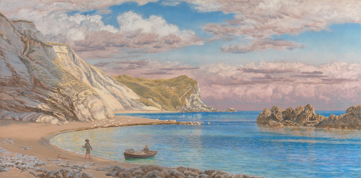 Rochas do Homem de Guerra, costa de Dorset de John Brett