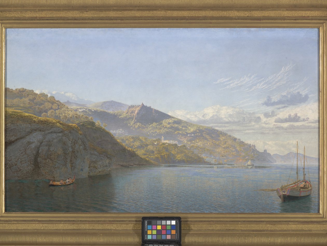 Massa, Baía de Nápoles (óleo sobre tela) de John Brett