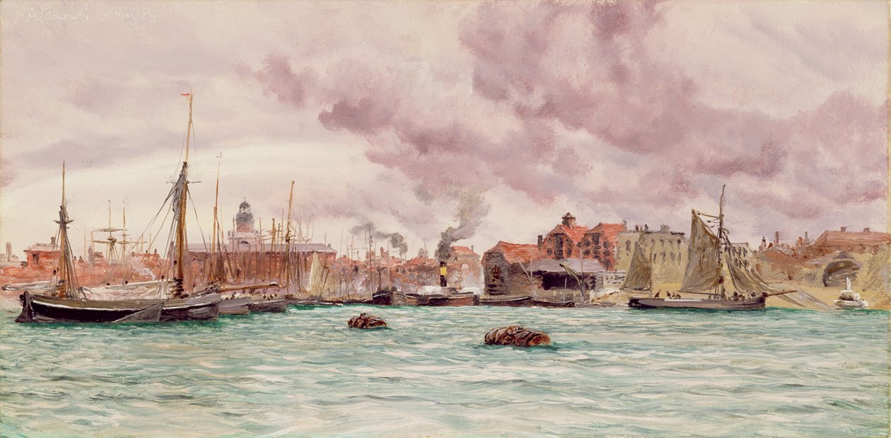Porto de Portsmouth, 1884 de John Brett