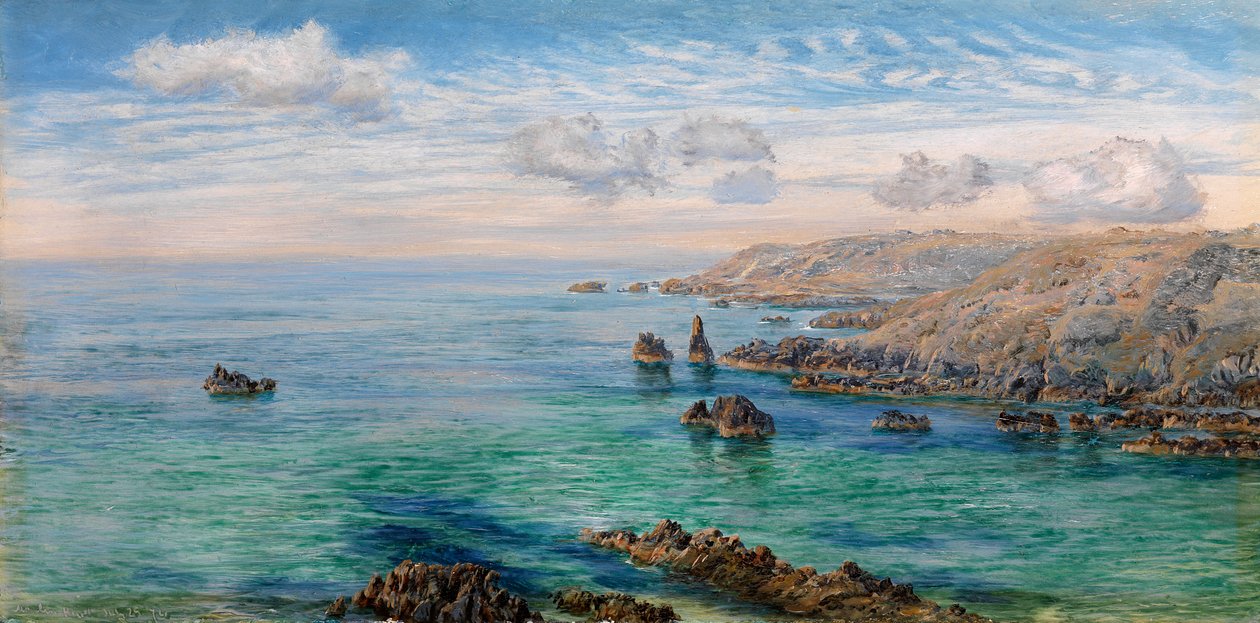 Sketch na costa sul de Guernsey de John Brett