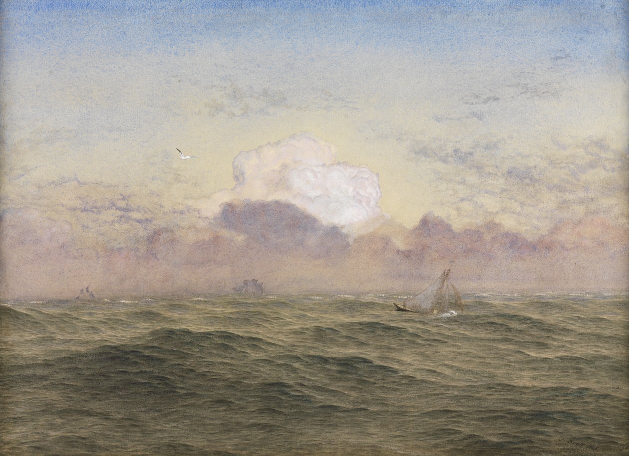 O Mar Aberto, 1865 de John Brett