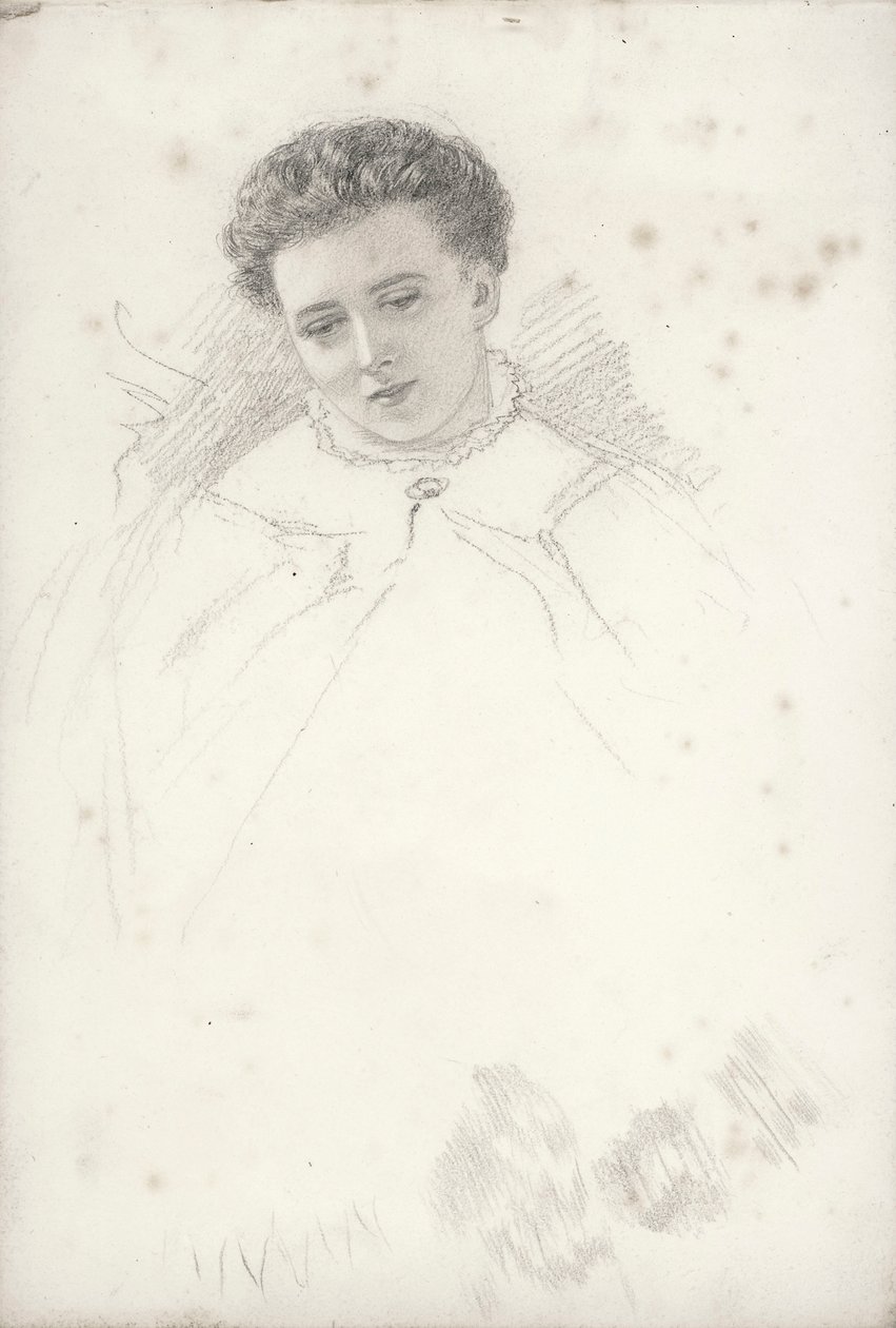Retrato inacabado de uma mulher de John Brett