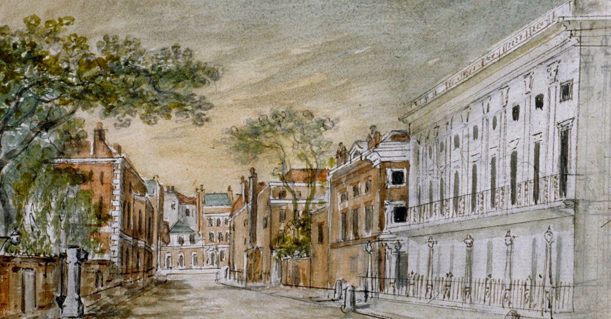 Vista ao longo de Vigo Lane, cidade de Westminster, Londres, 1793 de John Bromley