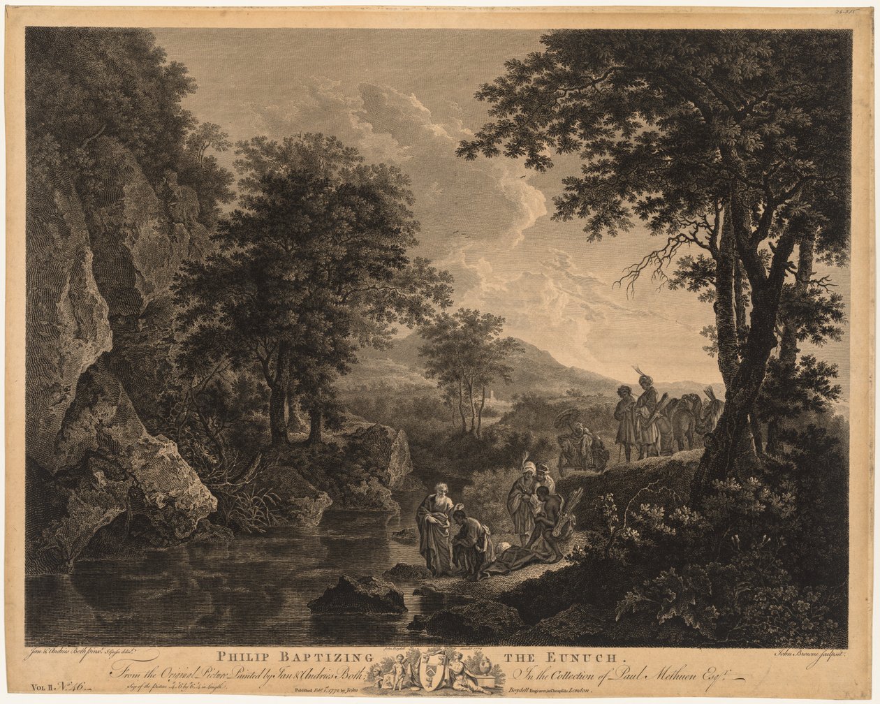 Filipe Batizando o Eunuco, 1772. de John Browne