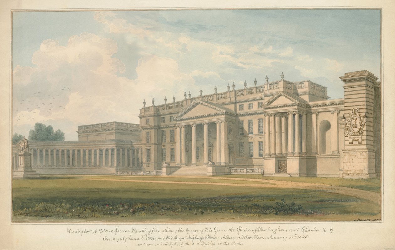 Buckinghamshire - casa de Stowe, 1815 de John Buckler