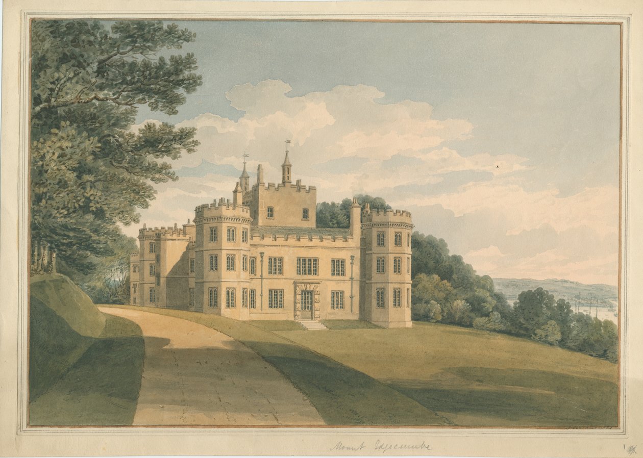 Devonshire - Monte Edgecombe, 1821 de John Buckler