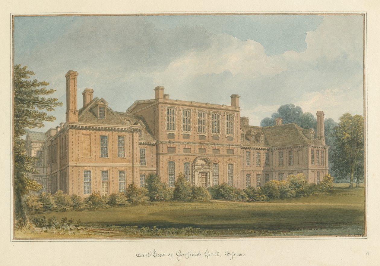 Essex - Gosfield Hall, 1824 de John Buckler