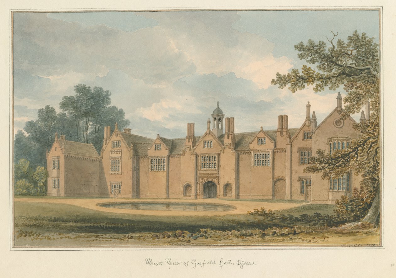 Essex - Gosfield Hall, 1824 de John Buckler