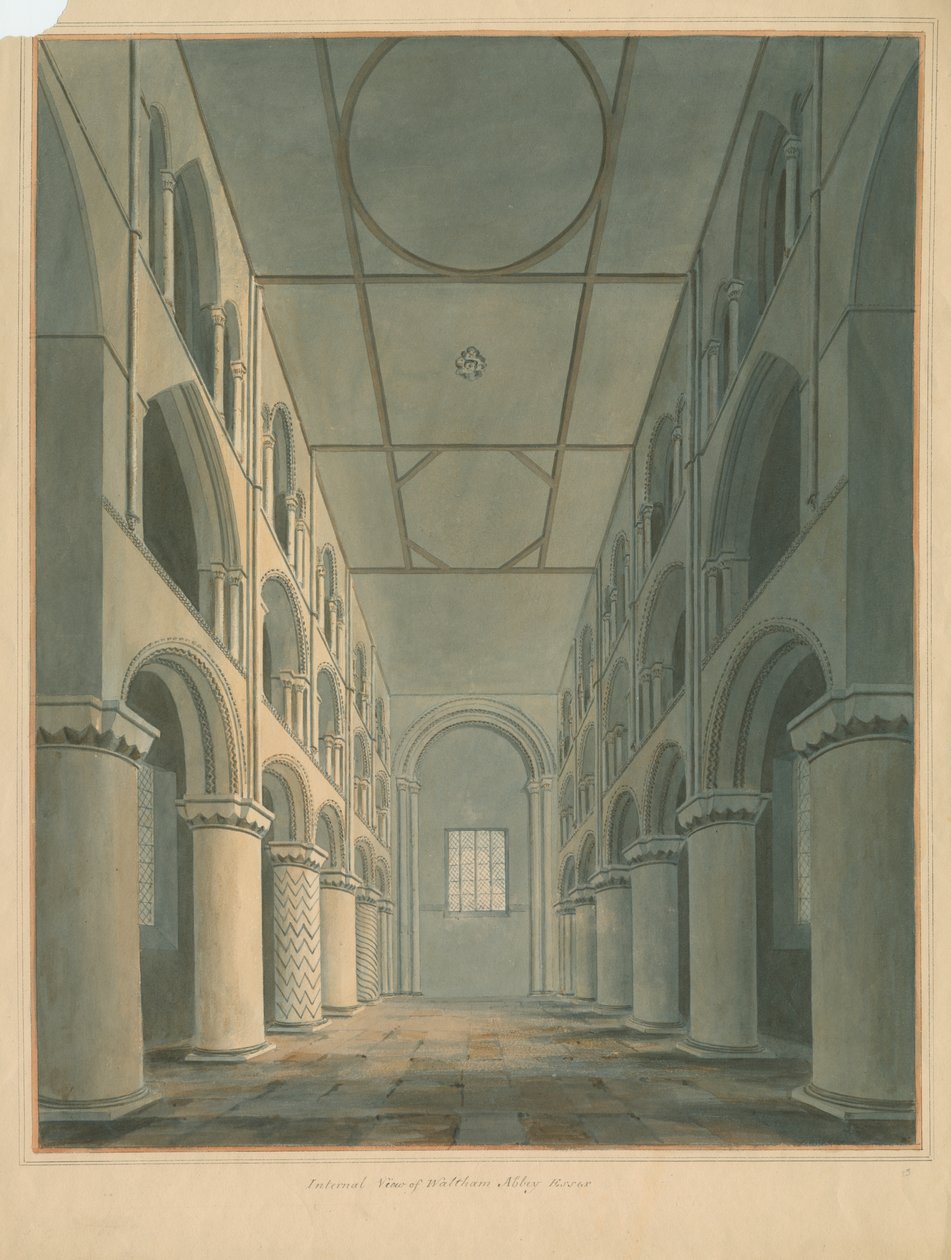 Essex - Abadia de Waltham - Interior, 1802 de John Buckler