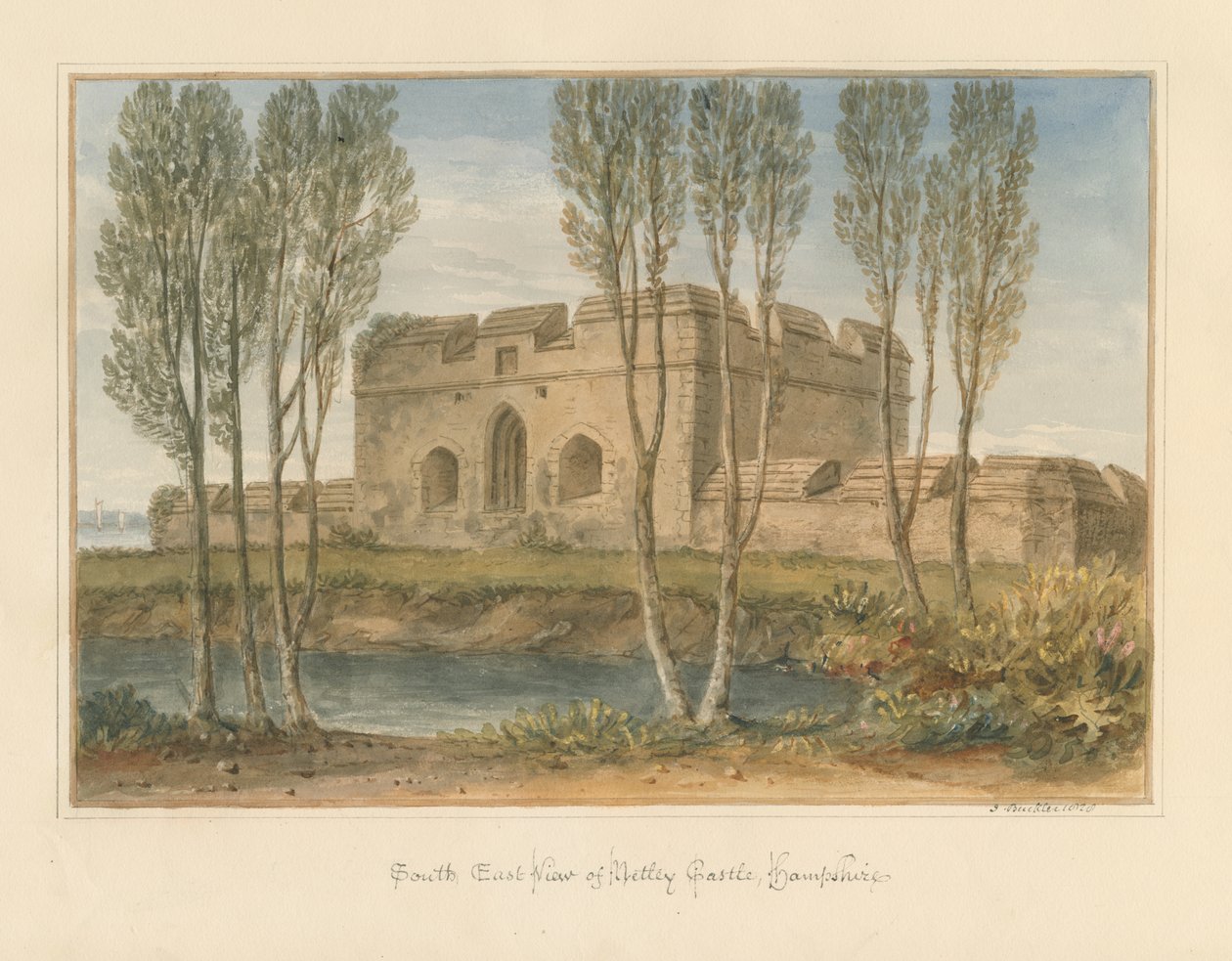 Hampshire - Castelo Netley, 1828 de John Buckler