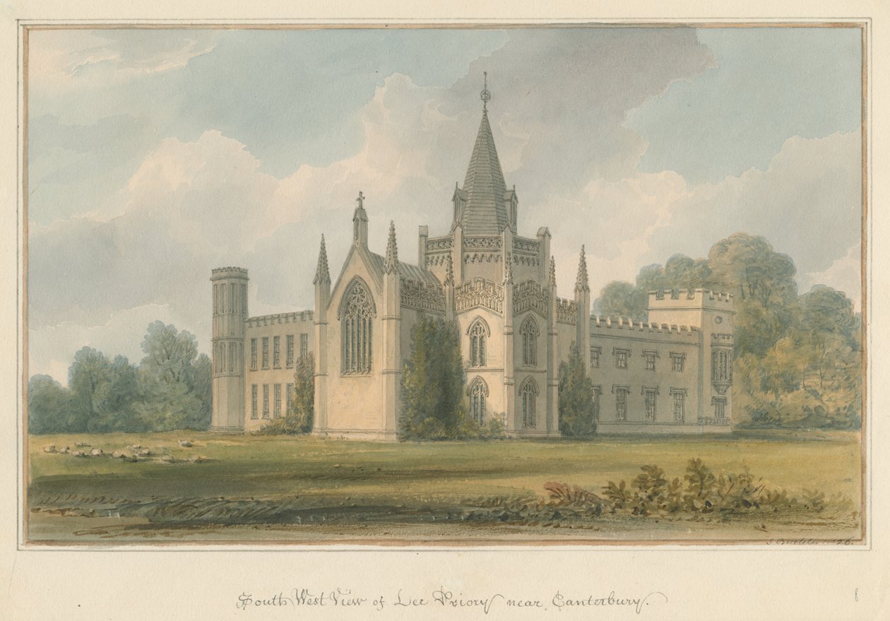 Kent - Canterbury - Lee Priory, 1826 de John Buckler