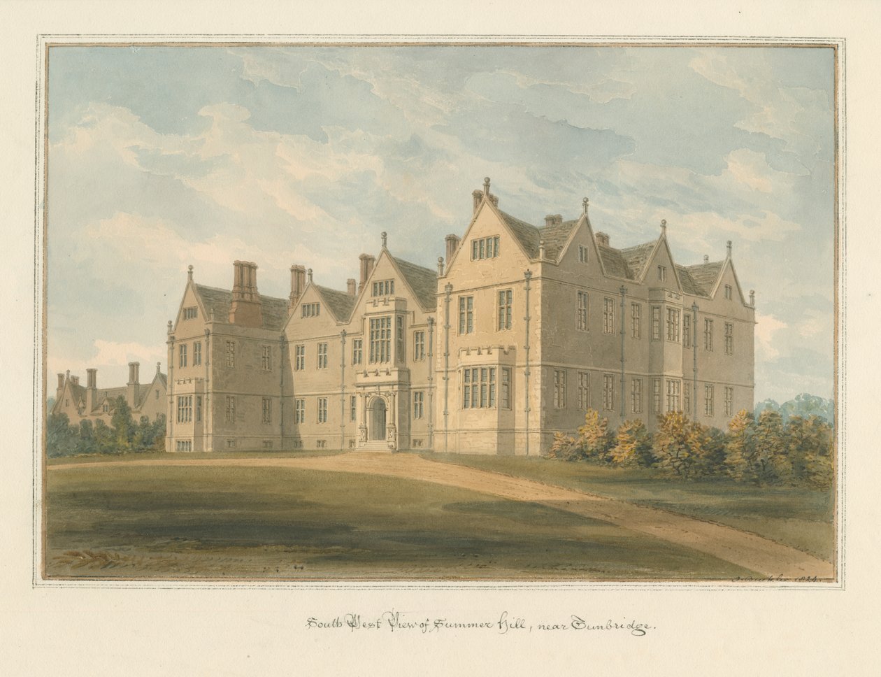 Kent - Tunbridge - Somerhill, 1824 de John Buckler