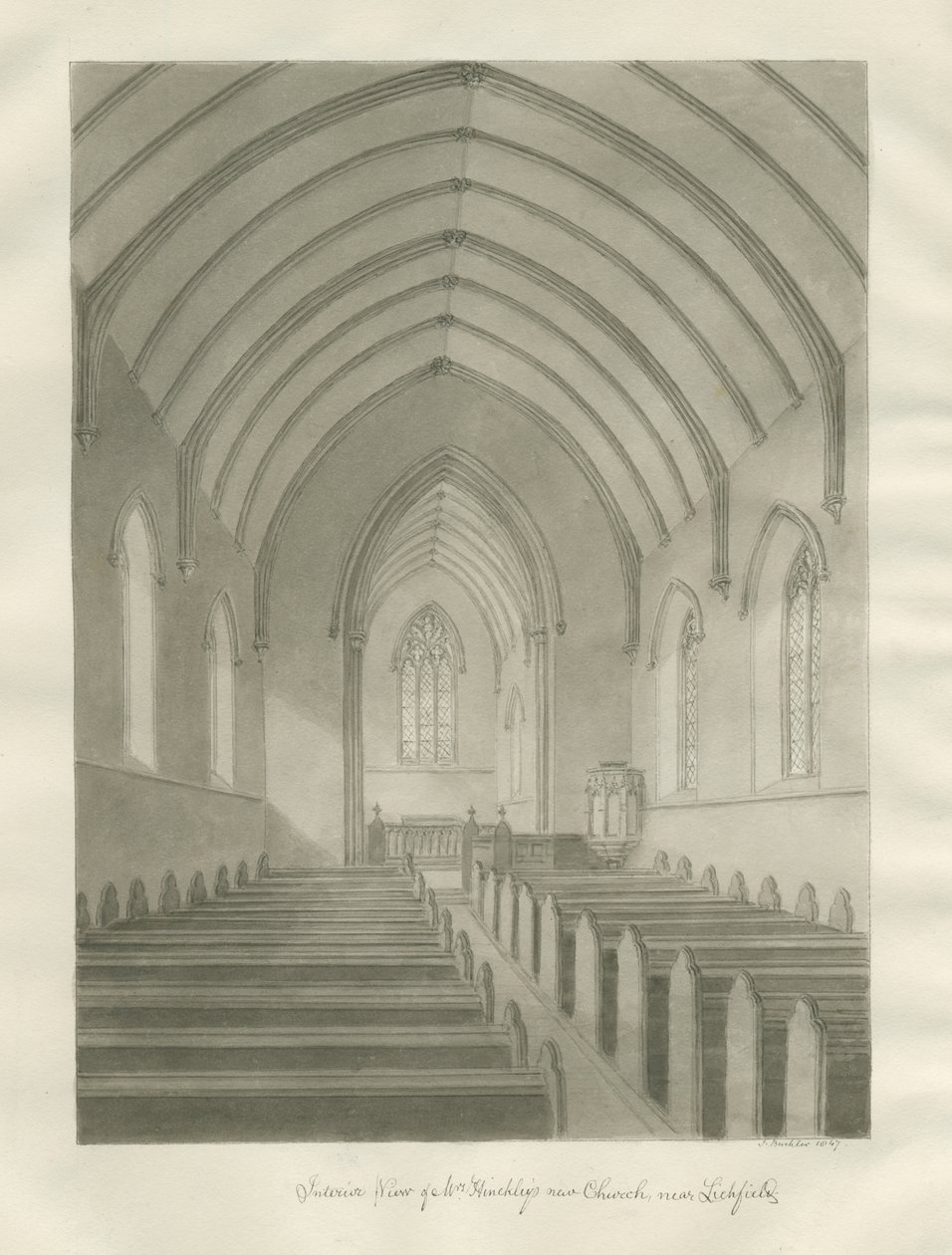 Lichfield - Interior da Igreja de Cristo [Nova Igreja